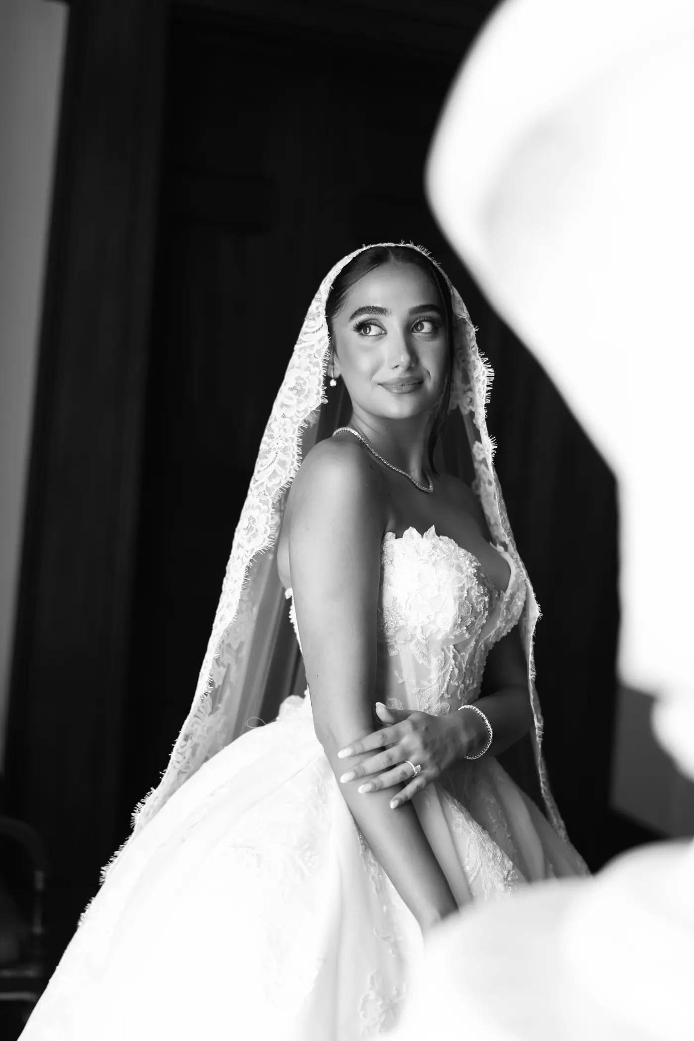 Bride portrait with veil