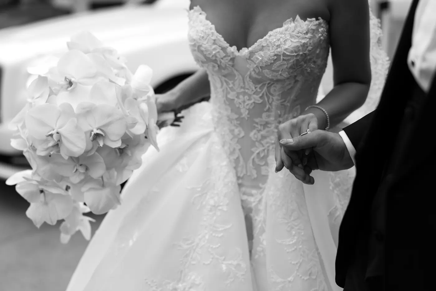 Candid wedding moment